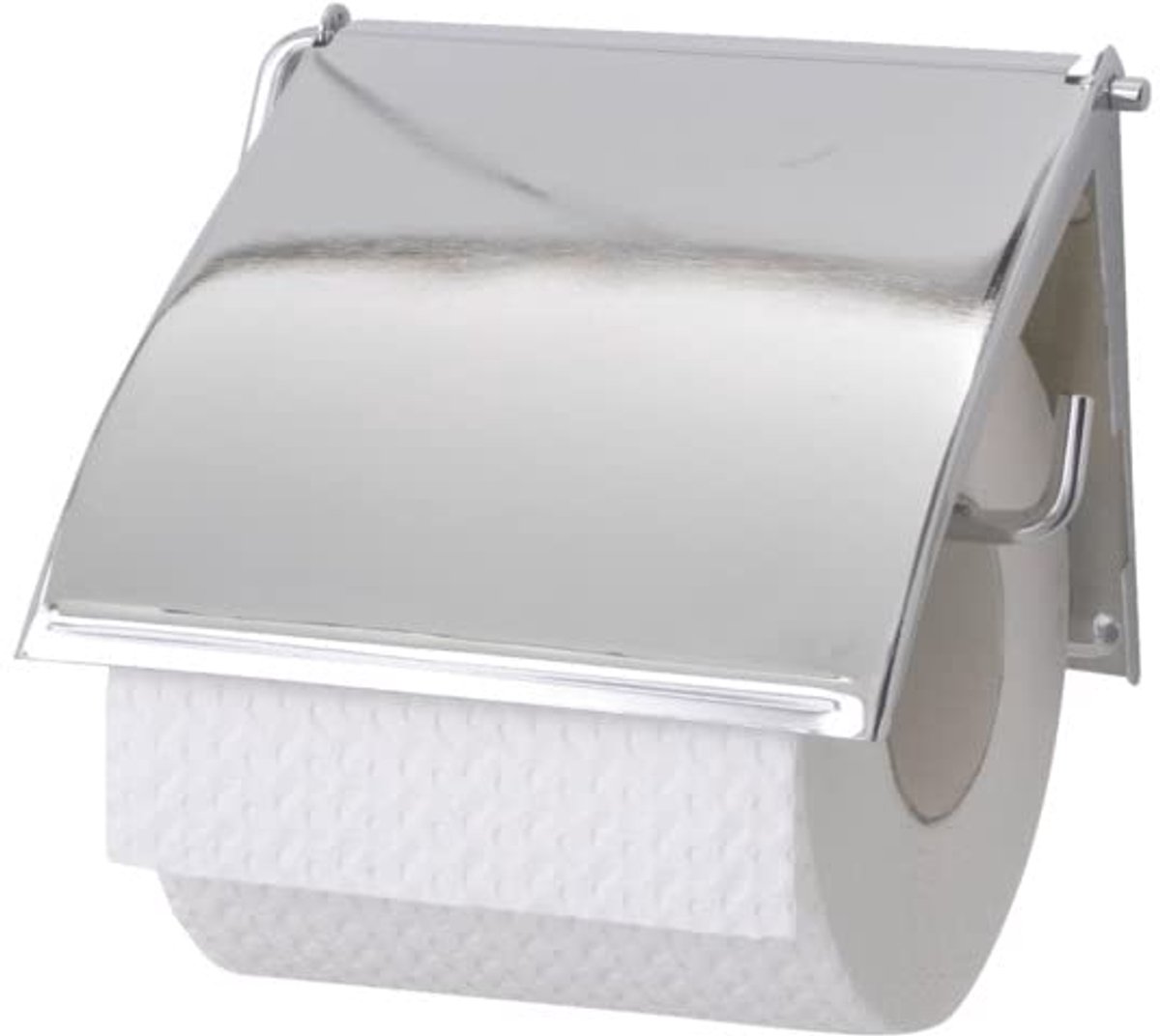 Ibenzoa® Stijlvolle en Functionele Toiletpapierhouder van Chroom met Gesloten Vorm voor Wandmontage
