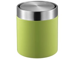 EKO - Fandy Tafelafvalbak 1,5 liter - Steel Stainless steel - lime groen, mat RVS - Prullenbak