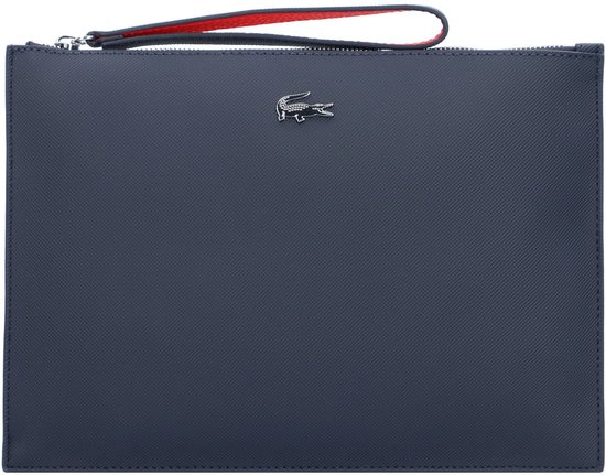 LACOSTE Pochette Sac de soirée Anna Clutch Black Warm Sand Noir Beige