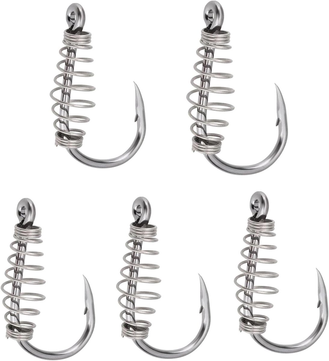 Allecto Plus - 500-delige set vishaken van koolstofstaal in 10 maten met weerhaken en gaten - Voor het vissen op (zoekwoord) en (zoekwoord) - Duurzame visaccessoires voor vissers - Vang meer vis met deze hoogwaardige haken