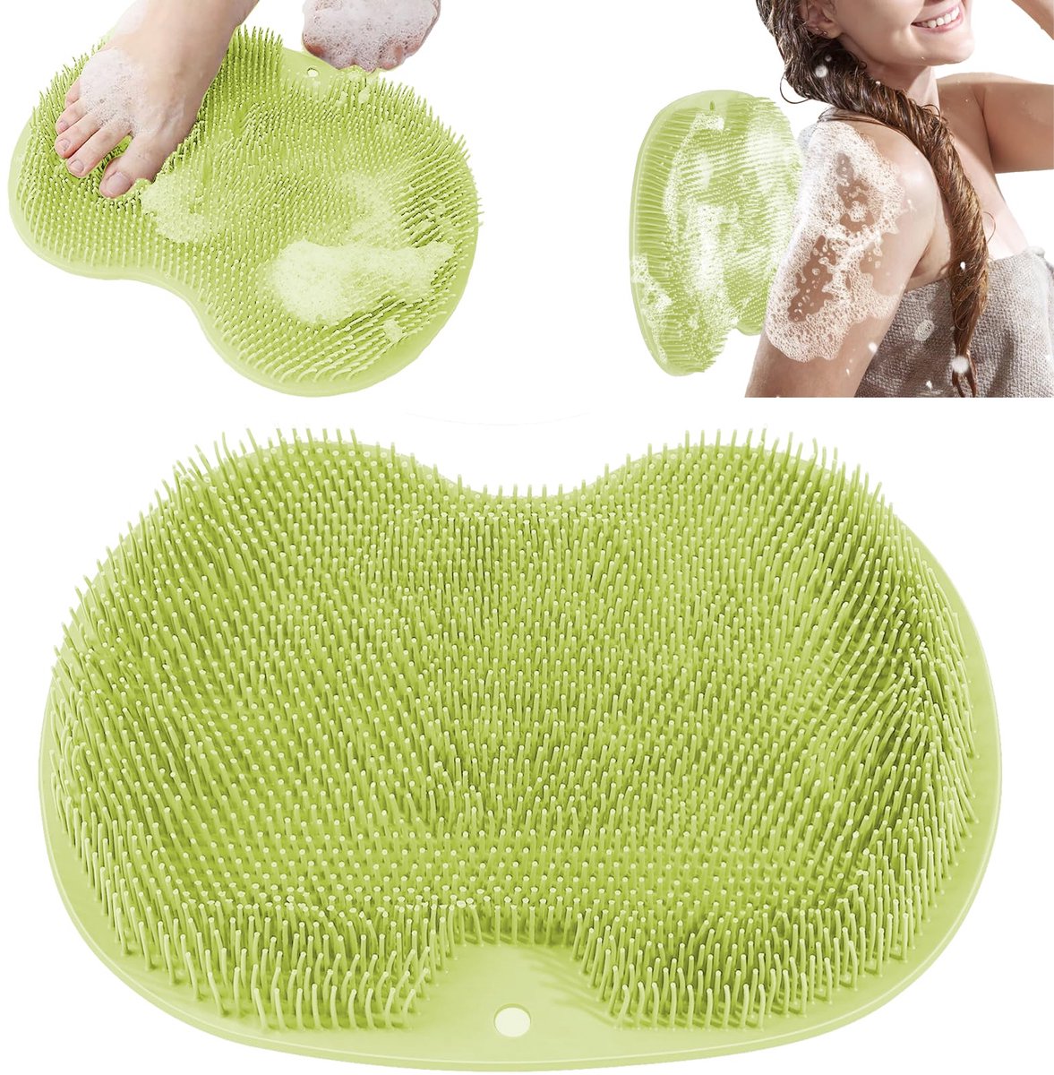 Ibenzoa® Siliconen Antislip Badmat met Voetmassage en Reinigingsfunctie voor Ontspanning en Huidverzorging
