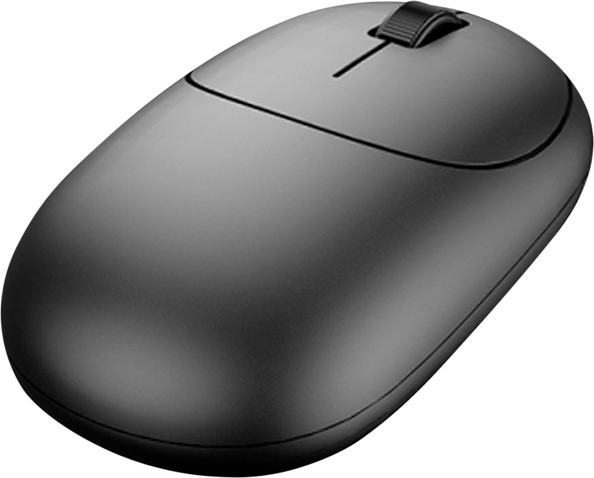 WiWu, Bluetooth Draadloze Muis 1200DPI Compact Gebogen Ontwerp Mat, Zwart