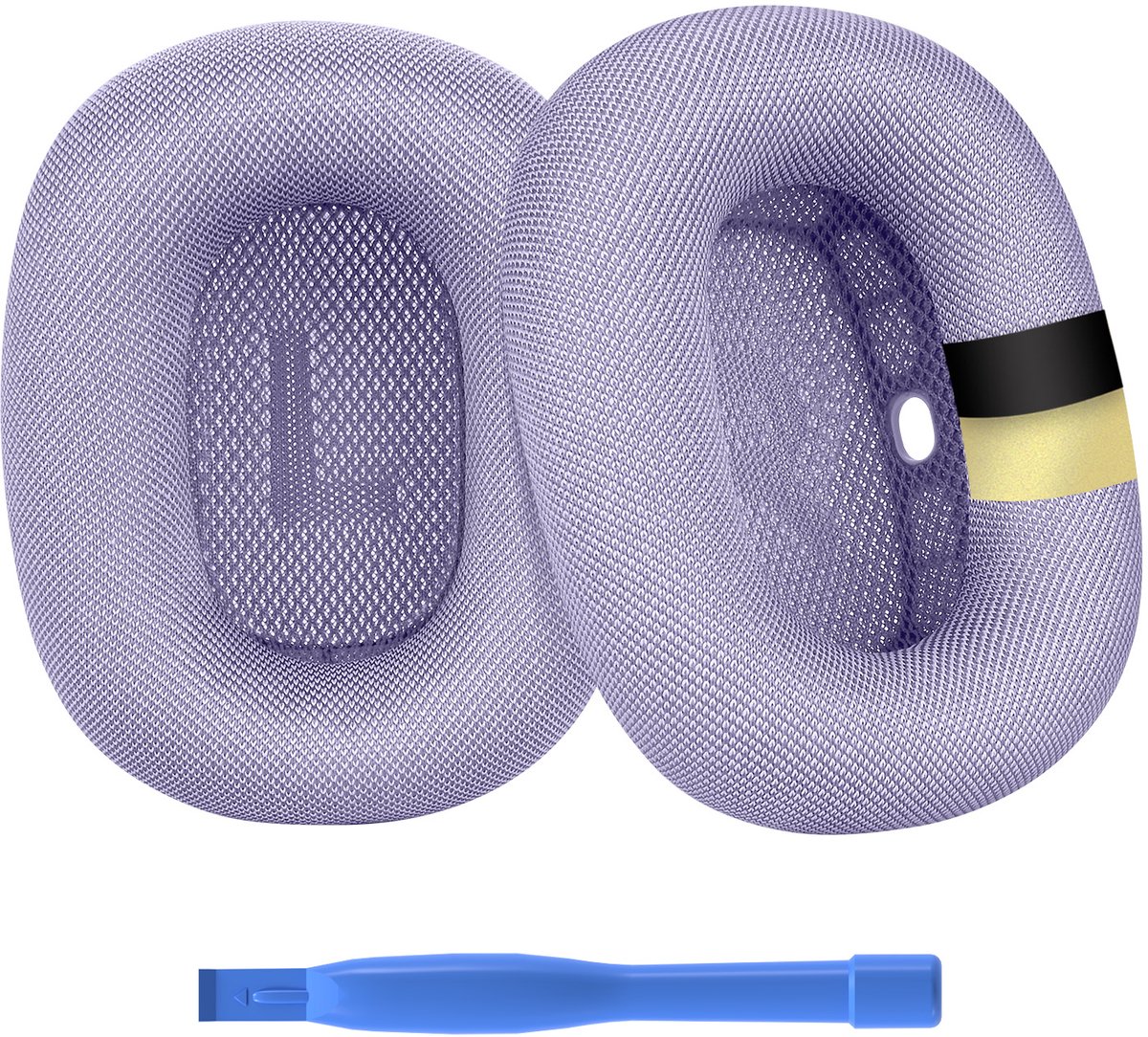 Vervangende Oorkussens voor AirPods Max Hoofdtelefoon van MMOBIEL – Premium - Mesh Fabric Koptelefoon Oorkussens met Siliconen Laag – Noise Isolation Hoofdtelefoon Earpads – Paars