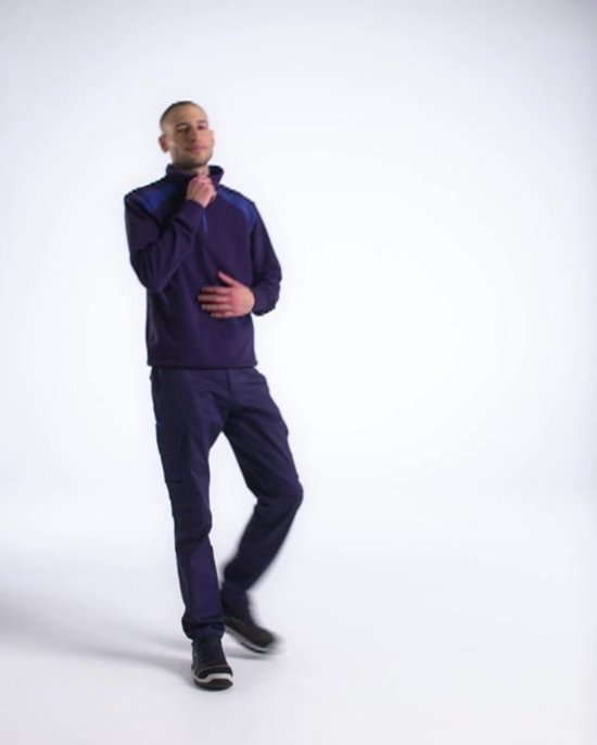 Blaklader Pantalon de travail industriel stretch 1444-1832 - Bleu marine/Bleu bleuet - C54