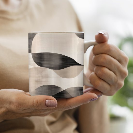 Mok - Koffiemok - Grillige vormen - Subtiele overgangen - Dynamisch - Mokken - 350 ML - Beker - Koffiemokken - Theemok