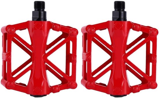 Pédales Roulements étanches Trekking Course Willyn JT40 - Pédales Vélo 3 Roulements étanches - Ultra Légères Noir/rouge Pédales VTT Légères