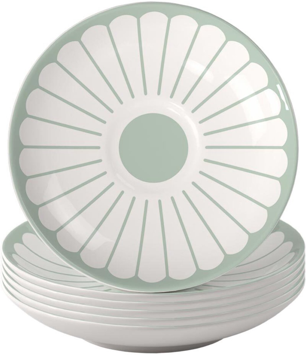 Espressountertassen Fleur Couleur ø 11,7 cm Set van 6