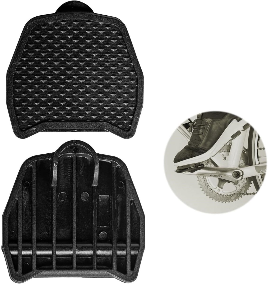 EXCITAT Pedalen - Clipless pedaalconverter - PP-adapter - Flatpedalconversie - geschikt voor Shimano SPD-SL clipless pedalen - Lichtgewicht, antislip, eenvoudig te installeren
