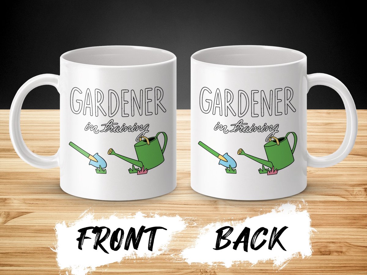 Tuinman in Opleiding Mok, Grappige Tuin Mok, Cadeau voor Tuinman, Planten Mok, Tuinieren Cadeau, Nieuwe Tuinier Mok