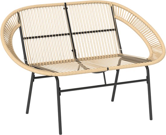 TUINBANK decoratieve stalen parkbank voor in de tuin met rugleuning