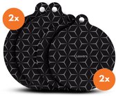 Louvera Inductie Beschermer Set – Hittebestendig tot 280 ºC – Panbeschermers - Afdekplaat voor Kookplaat - Inductie Mat Voor Elk Formaat - 4 stuks – Inductie mat – Onderzetter - Incl. E-book - Geschikt voor Booster Functie - Grijs