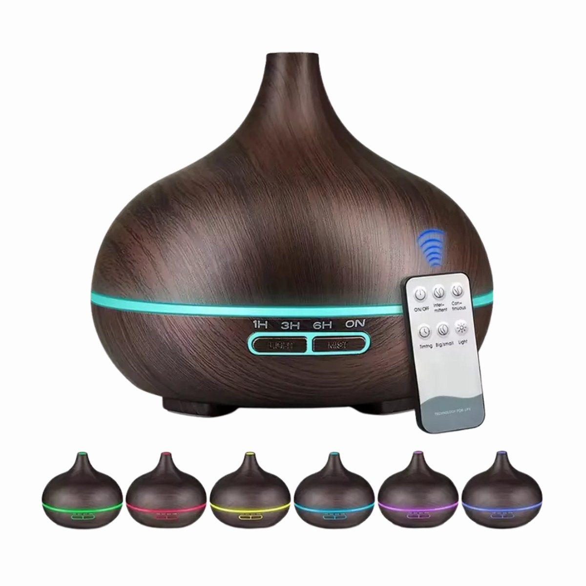 LumiWay Aroma Diffuser - Luchtbevochtiger - Etherische Olien Aromadiffusers Set - Geurverspreider - Vernevelaar - Verstuiver