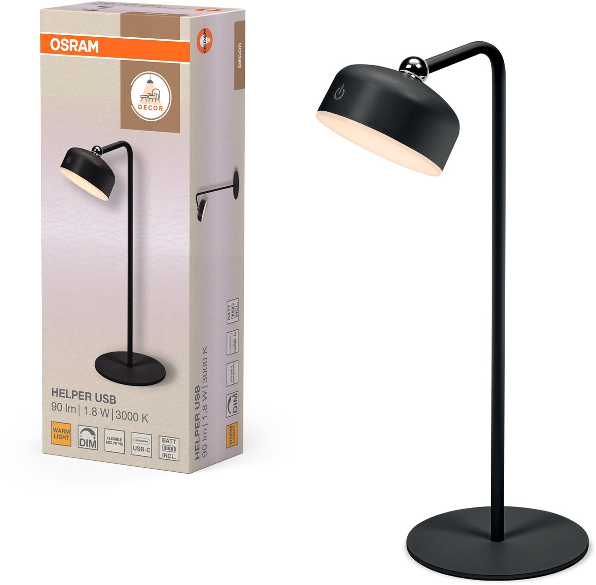OSRAM LED hanglamp Office line Cuboid wit 4.000 K dimbaar