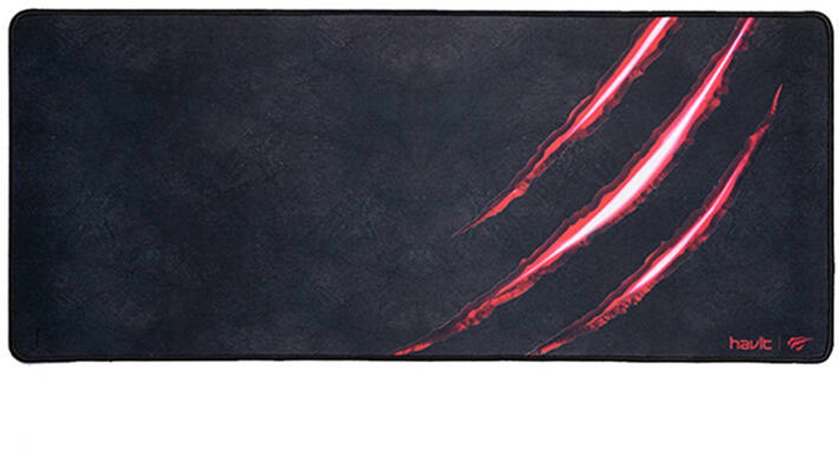 Havit GameNote Gaming muismat XXL zwart met anti slip onderkant - waterproof coating - fijnmazig doek - 700mm x 300mm x 3mm