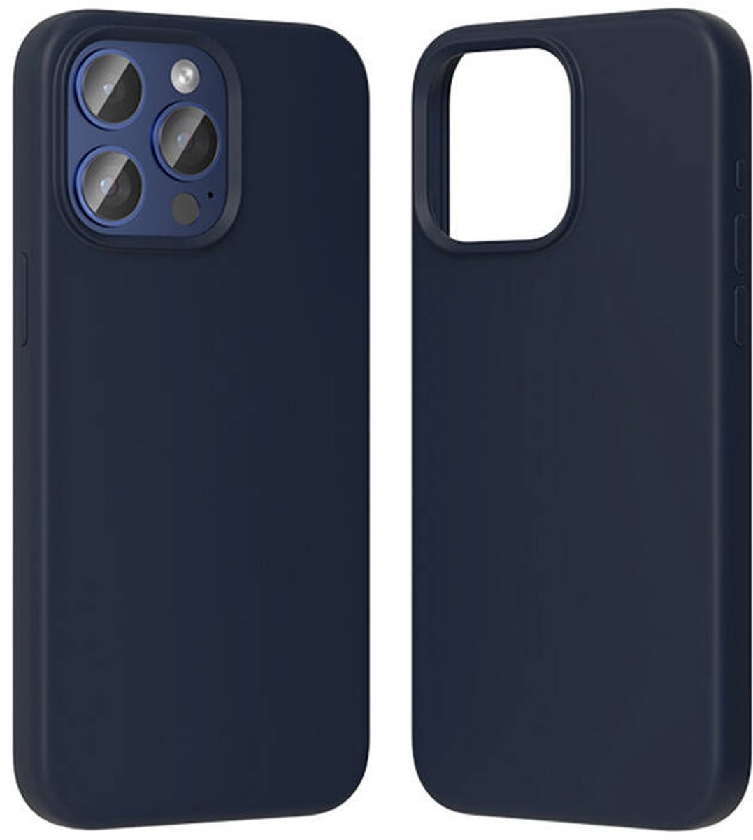 Vention Kufl0-30 Siliconen Hoesje Voor Iphone 15 Pro (Blauw)