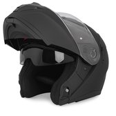 Casque VINZ Pasco System avec visière solaire | Casque de scooter, casque de moto et casque de cyclomoteur | Homologué ECE 22.06 | Léger 1550 grammes | Comprend un sac de rangement | Noir Zwart - XL
