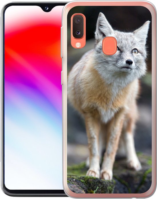 Coque Samsung Galaxy A20e - Renard - Macro - Arbre - Coque de téléphone en Siliconen