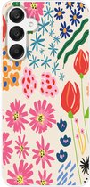 Telefoonhoesje Geschikt voor Samsung Galaxy A25 hoesje - Bloemen - Design - Tulp - Siliconen Telefoonhoesje Telefoonhoesje