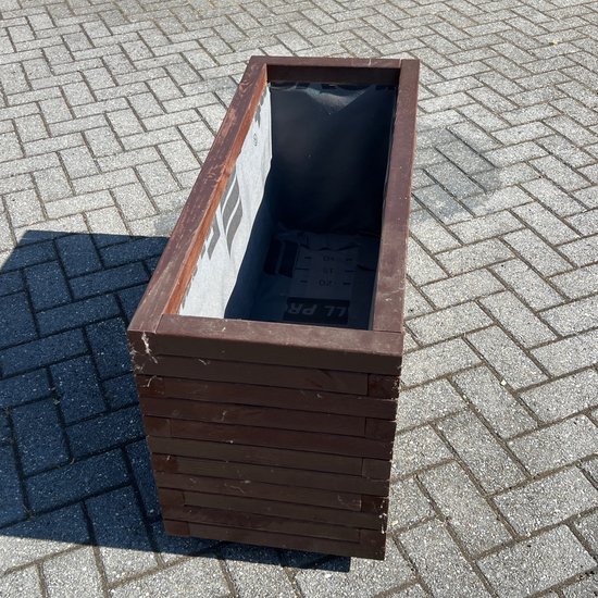 AMISHOUT - Jardinière haute en bois 100x40x54 cm – marron – jardinière d'extérieur