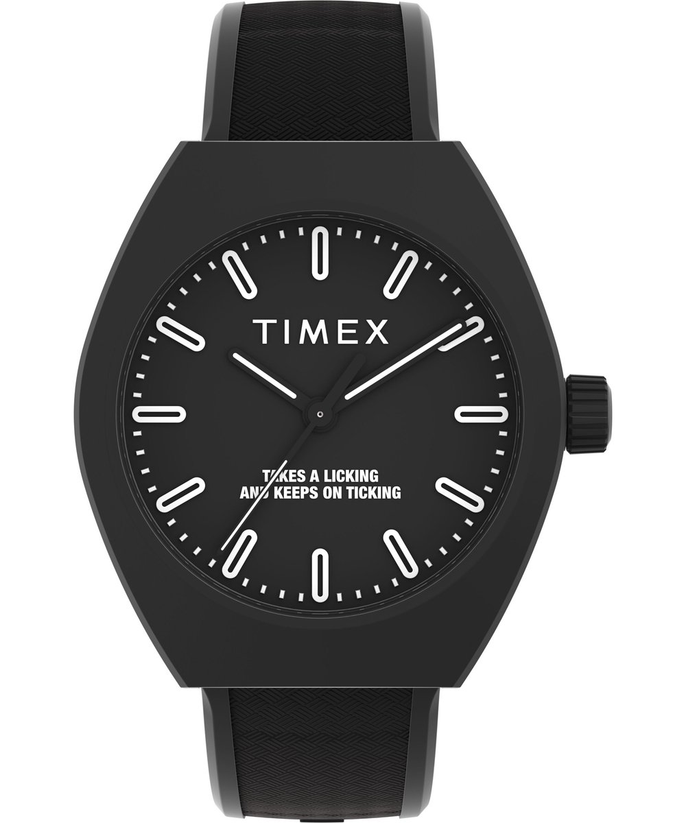 Timex Urban Pop Kwarts Analoog Horloge Zwart Case: 100% Recycled Material | Armband: 100% Recycled Material 40 mm TW2W42100AJ, TW2W42300AJ, TW2W42400AJ