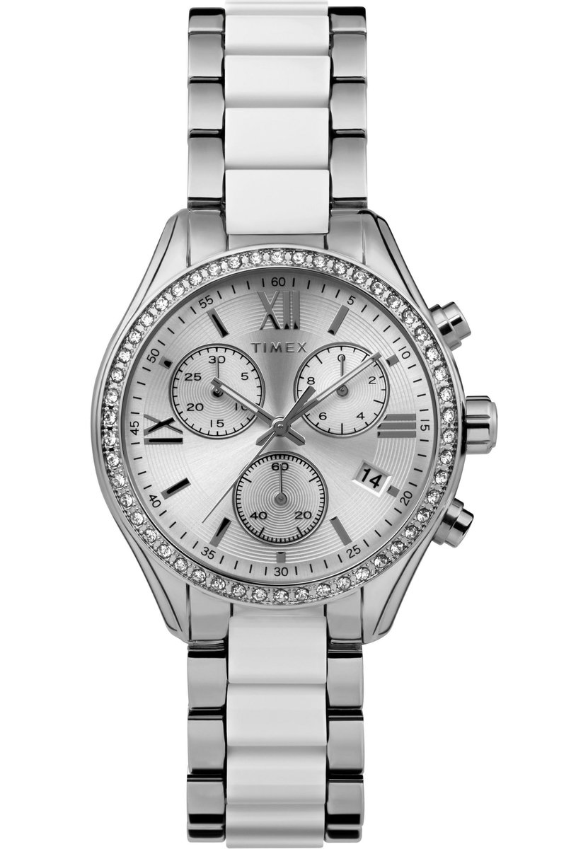 Timex Timex Classic Premium Quartz Analog Chronograph Zilverkleur Case: 100% Alloy| Bracelet: 100% Alloy 38 mm TW2V74700AJ, TW2V74800AJ, TW2V74900AJ, TW2V75000AJ