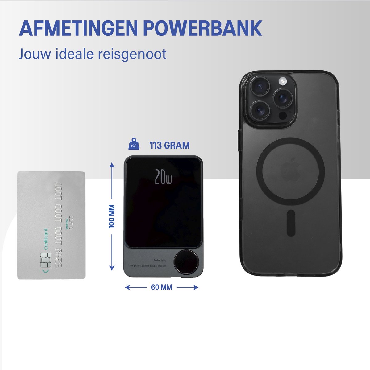 Coverzs 5000 mAh Draadloze Powerbank voor MagSafe - afbeelding 3