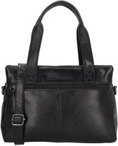 Hide & Stitches Porto Schoudertas - Handtas - Crossbody - Leer - Compact Model - Leren Dames Tas - Zwart