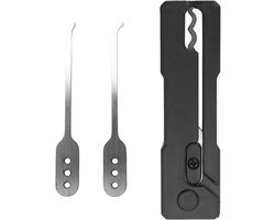 Smoakez - Lockpick-set voor slotenmaker/noodtrainingsapparaat met kunststof handvat en roestvrijstalen lockpicks