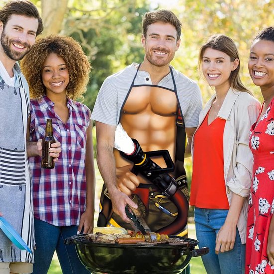 TOPWAYS® Grappig grappig schort, sexy vrouw keuken koken chef schort, geheime cadeaus voor vrouwen, uniseks volwassen BBQ bakken kookschort