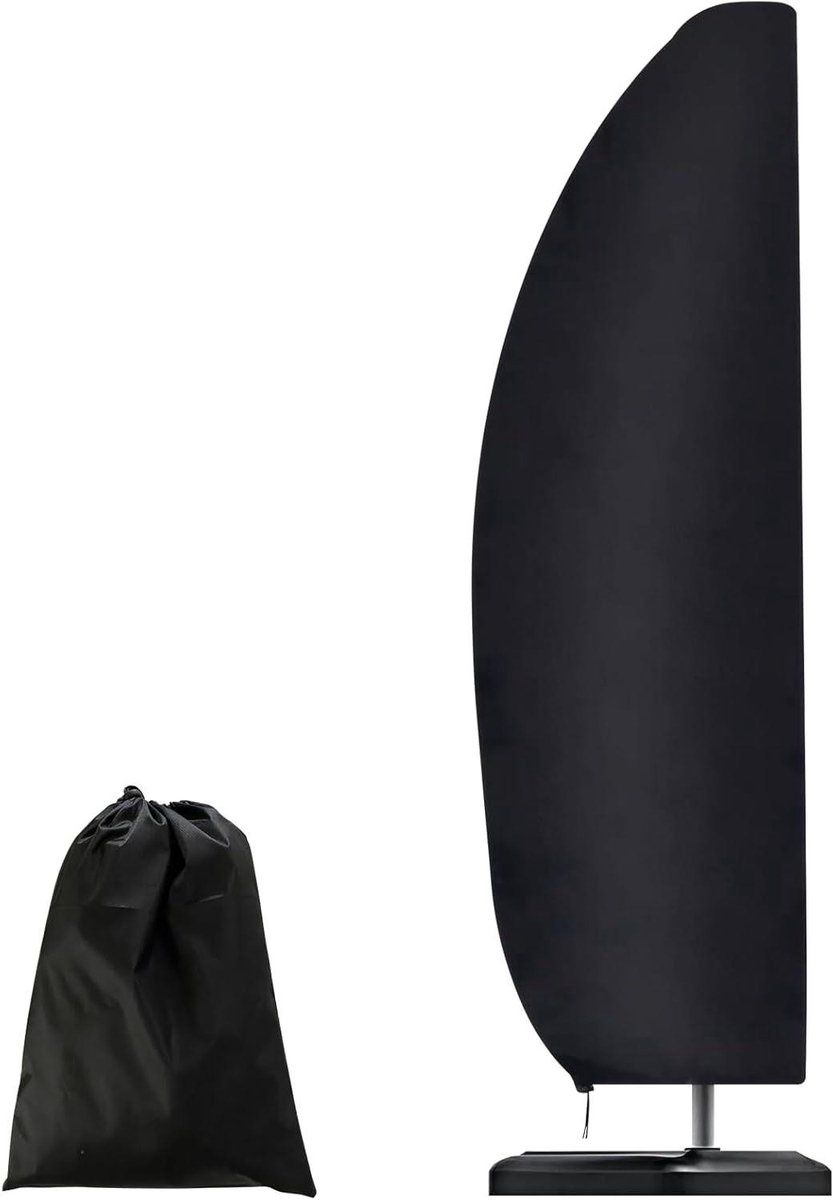 ByShane - Parasolhoes voor tuinparaplu - Zwart - Regen- en zonwering - Telescopische stang - Buitenparaplu - Ca. 1043 inch