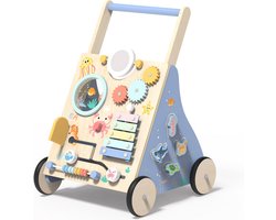 Houten loopwagen voor baby's - Speelgoed voor het leren lopen