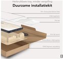 Duurzame installatiekit. Herbruikbare tray, minder verspilling. Bevat 9H+ gerecycled glas, uitlijningsplastic, pull tab, anti-slip spons, herbruikbare tray en 100% papieren verpakking.