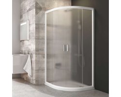 Ravak Blix - Kwart ronde douchehoek vierdelig BLCP4-90, 880-900 mm, wit/glas Grape 3B270100ZG