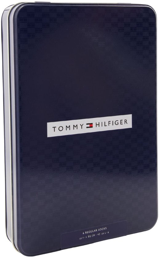 Tommy Hilfiger Herensokken Giftbox 6-Pack Navy