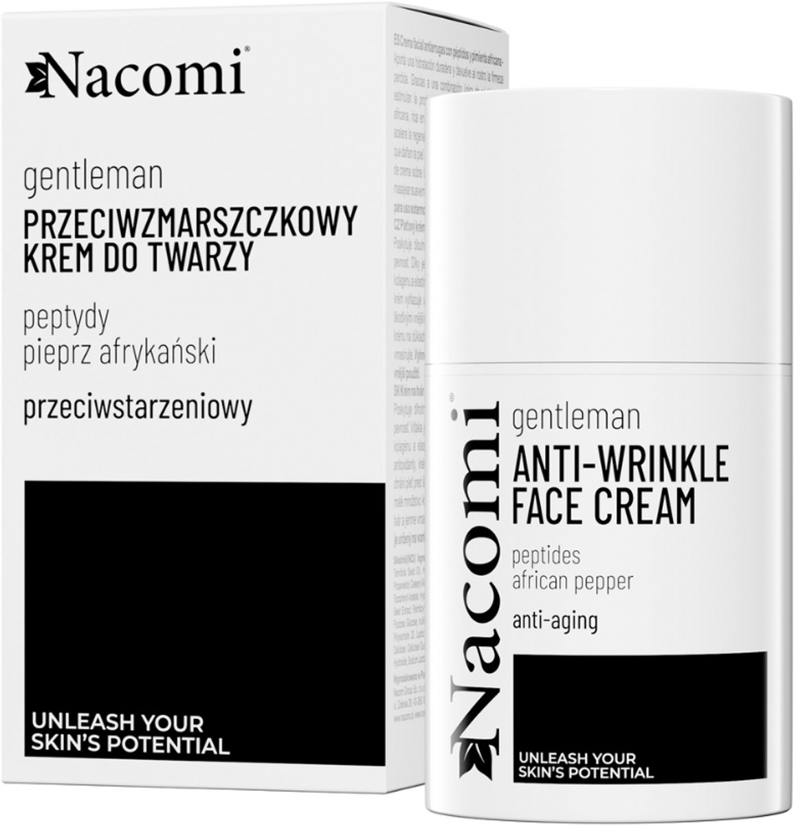 Nacomi Men Anti-wrinkle face cream with peptides and African pepper 50ml