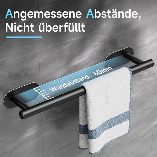 Kon-fort Home Handdoekhouder 40cm Wit Wandmontage SUS 303 Roestvrij Staal Handtuchhalter met schroeven Handdoekrek voor badkamer en keuken, exclusief Kon-fort Home Handdoekhouder 40cm Wit Wandmontage SUS 303 Roestvrij Staal Handtuchhalter met schroeven Handdoekrek voor badkamer en keuken, exclusief