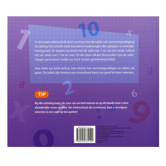 Mijn oefenschrift De tafels 7-8 jaar groep 4 - cover