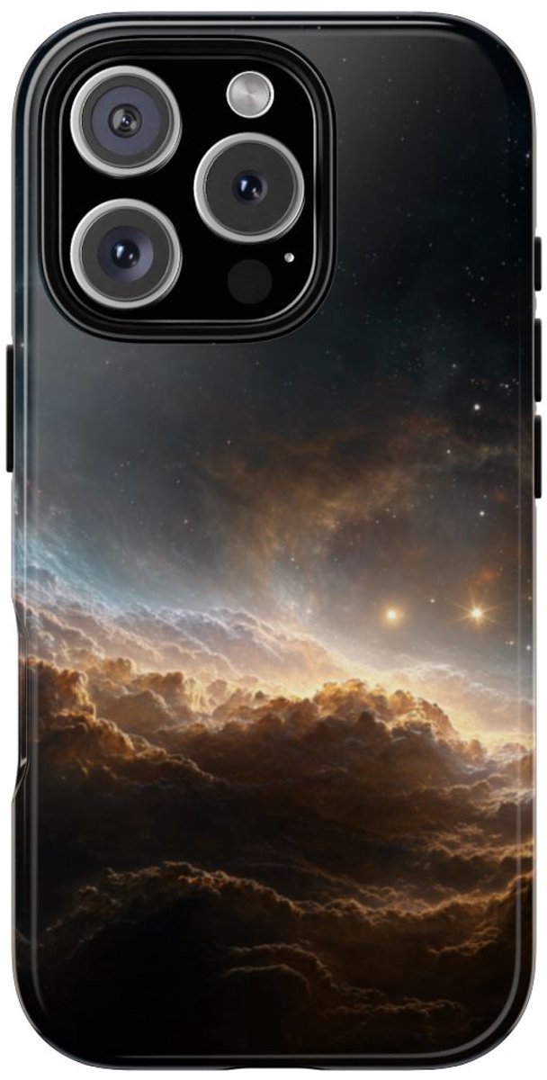 Kosmische Nevel en Sterren – Telefoonhoesje Geschikt voor iPhone 16 Pro