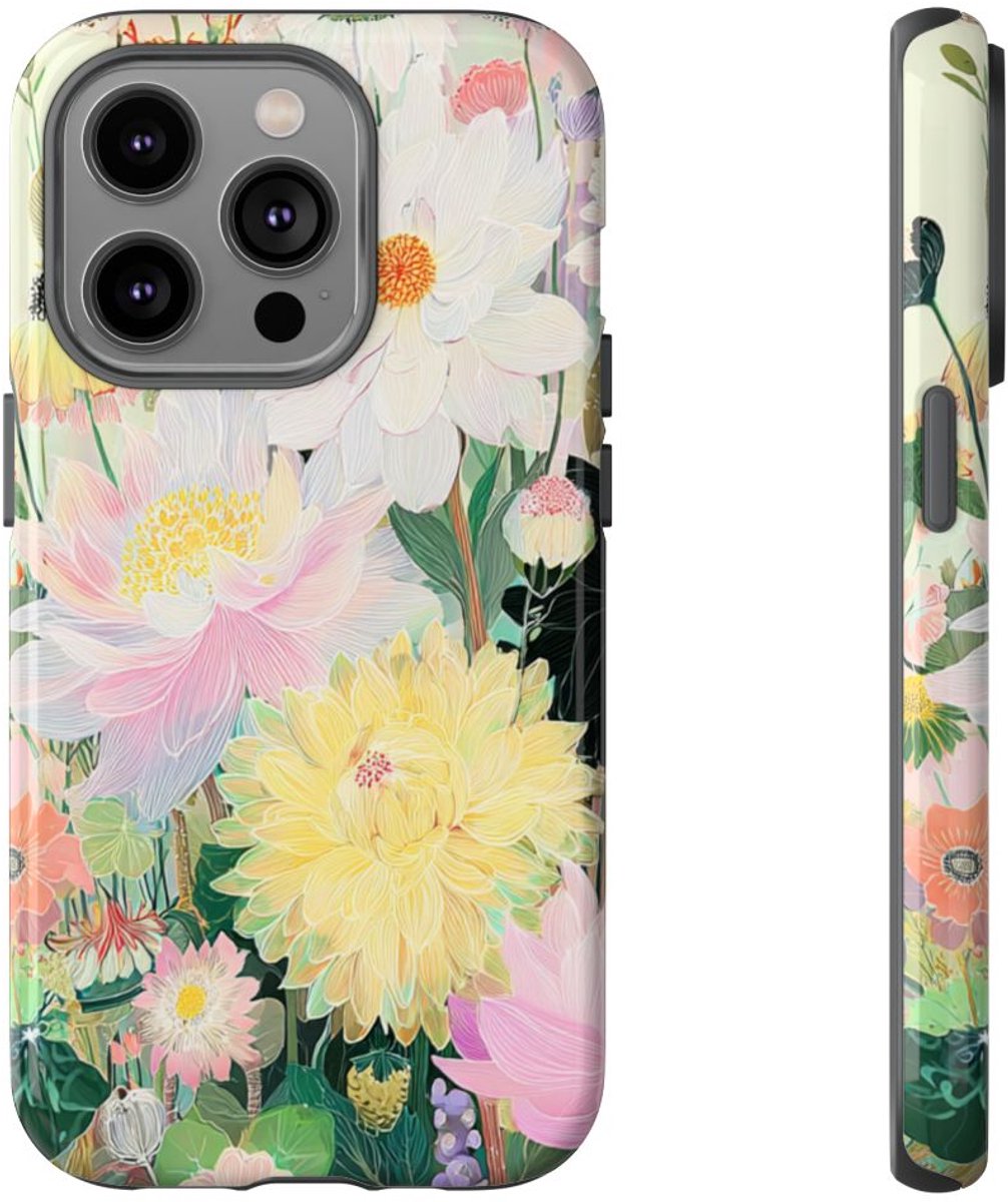 Sierlijk Pastel Bloemenboeket – Telefoonhoesje Geschikt voor iPhone 14 Pro