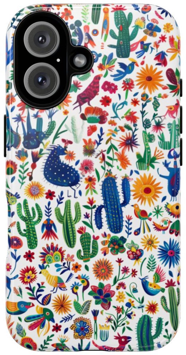 Kleurrijk Mexicaans Volkskunstpatroon – Telefoonhoesje Geschikt voor iPhone 16