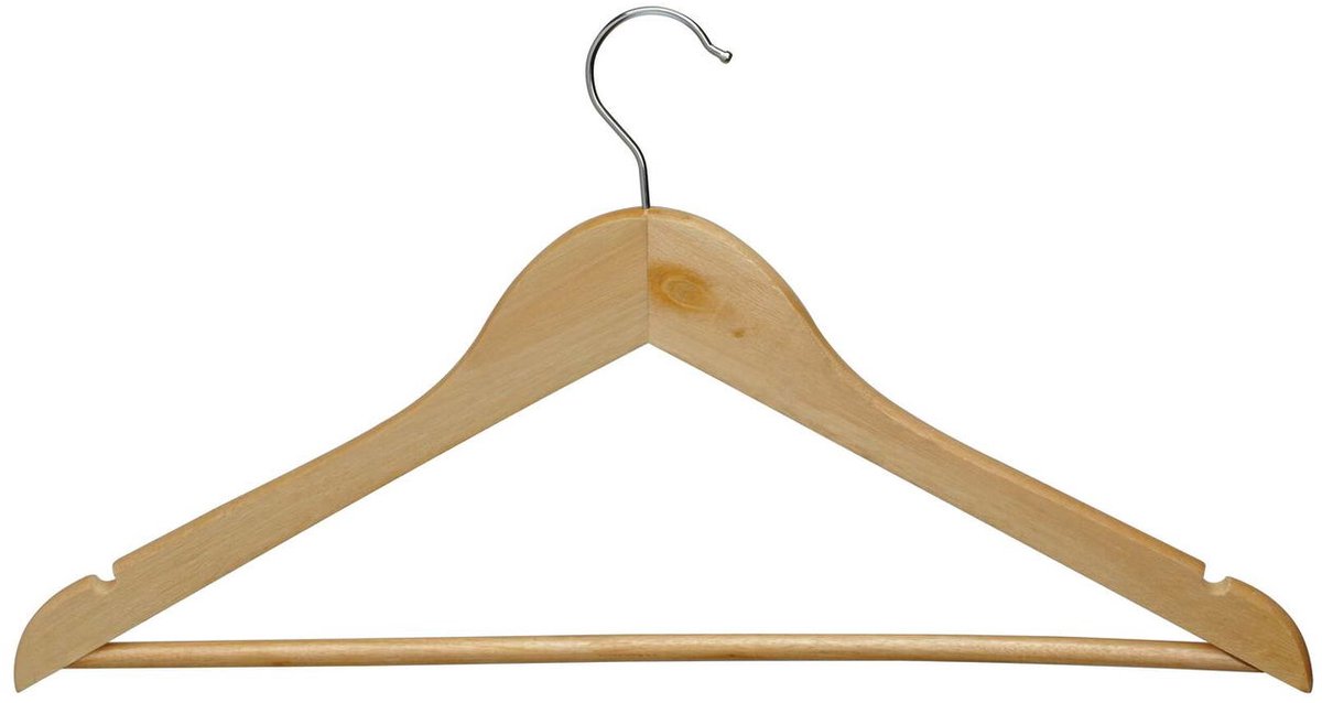 MAUL Kleerhanger 45 cm - bruin - hout - 8 stuks - 45 x 1.2 x 23.5 cm