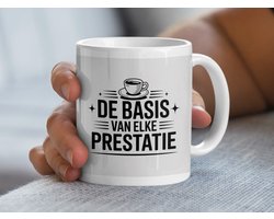 Koffie Mug De Basis van Elke Prestatie, Inspirerende Quote Mok, Werkplek Motivatie, Koffieliefhebber Cadeau, Nieuw Kantoor Mug