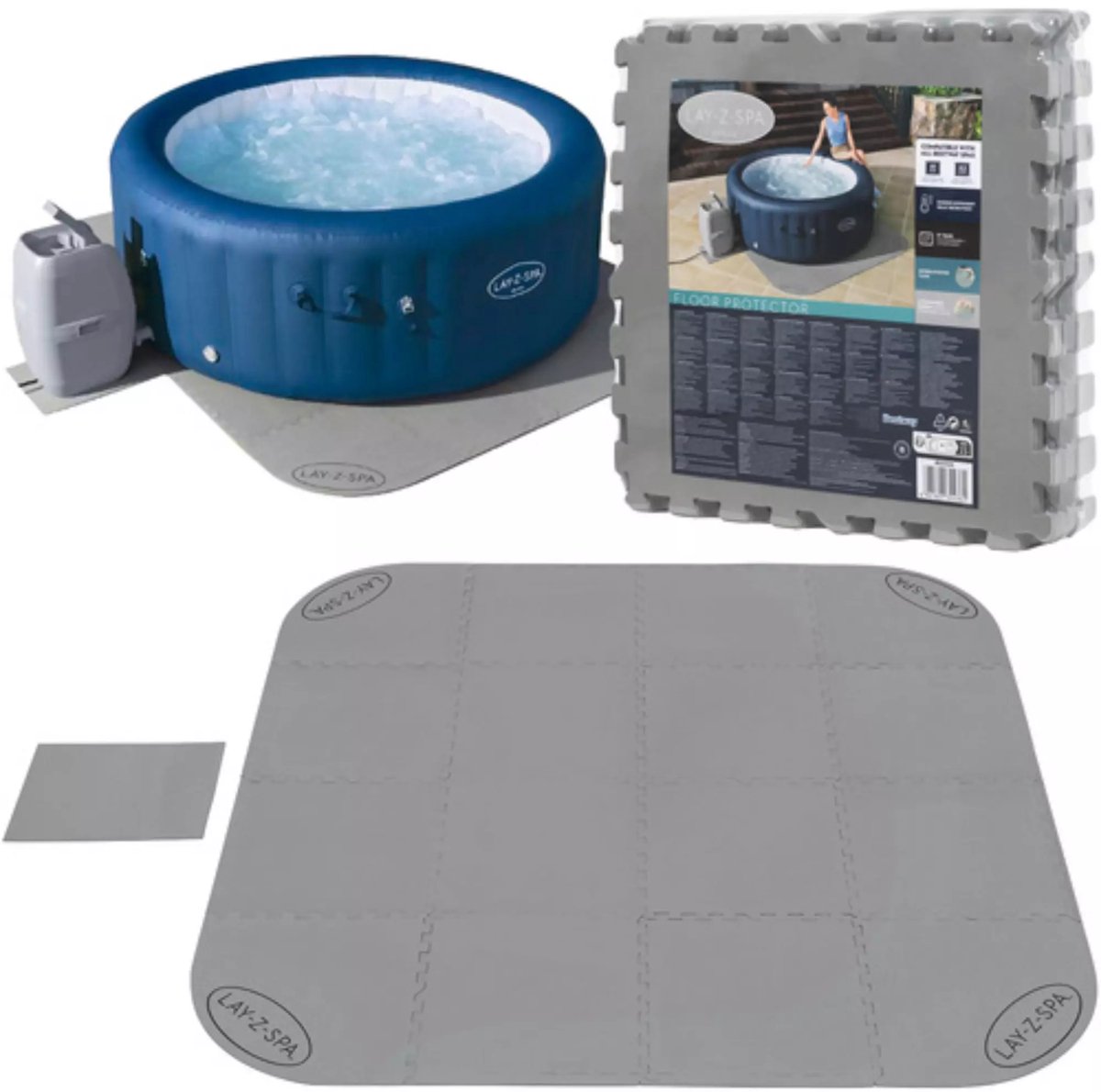 Lay-Z-Spa 60334 Zwembadbodem Beschermer Transparant 196x196cm
