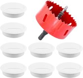 Allecto Premium - Kabeldoorvoer tafel met gatzaag 60 mm - Set van 8 stuks
