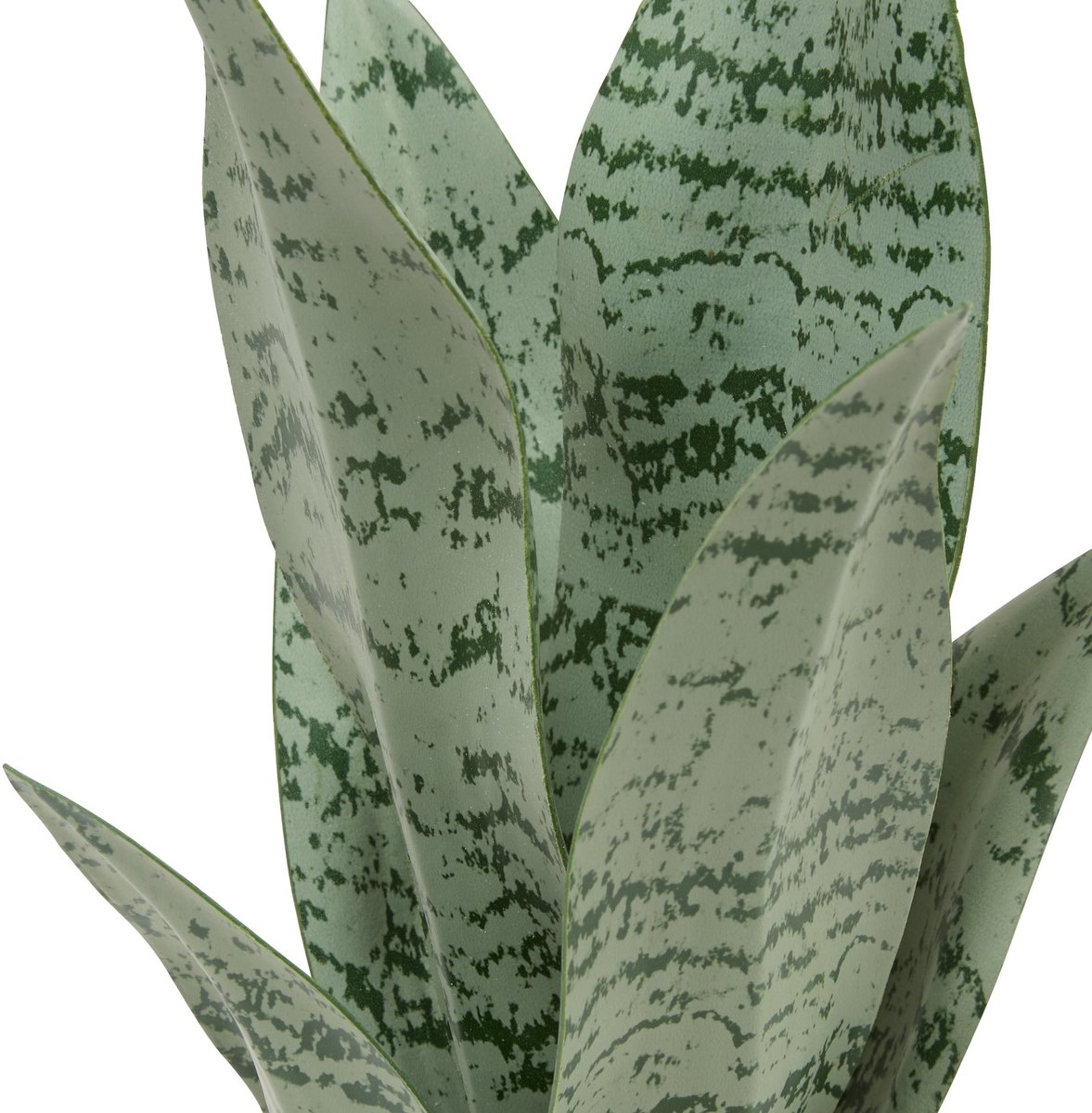 Atmosphera Kunstplant Sansevieria Chéri met keramische pot - Ø12xH38cm - Oker Groen