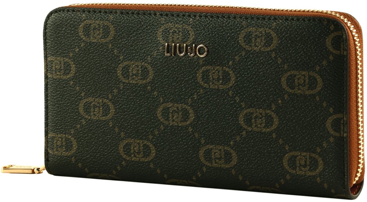 LIU JO portemonnee Caliwen Zip Around Wallet Ginger Bread donkerbruin