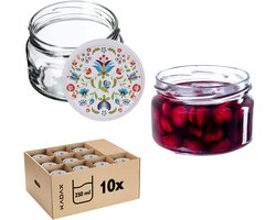 Denia Weckpotten 250ml 10st 82mm + Deksel 