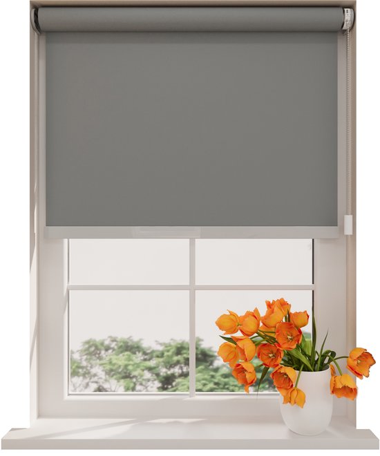 Store enrouleur électrique Easy Soft - Occultant - Gris Clair - 180 x 190 cm - CMD-02-P
