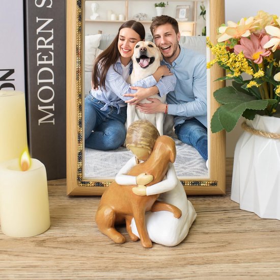 Unyqoos® Herdenkingsbeeldje van Engel met Hond voor Rouw en Troost als Decoratie in Huis