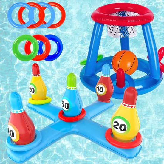 Ibenzoa® Complete Opblaasbare Zwembadspeelset voor Zomerplezier en Watergevechtspellen voor Kinderen en Volwassenen van Ibenzoa — afbeelding 2